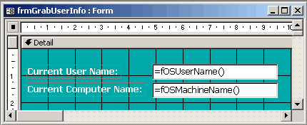 Calling the username and machinename functions
