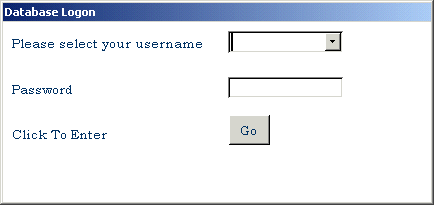 Database Logon Form