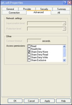 Setting the Access permissions